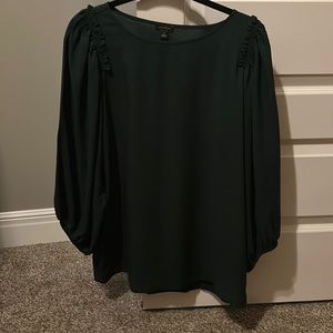 Emerald green blouse from Ann Taylor